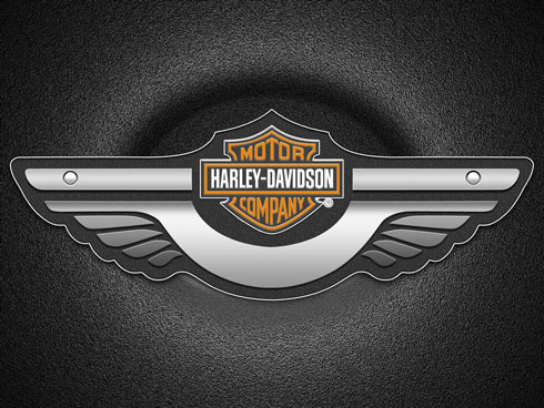 Обои с логотипом «Harley Davidson» *