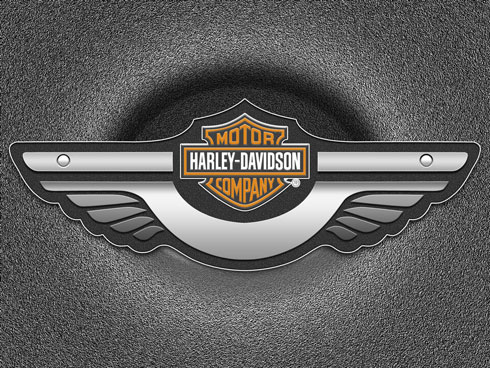 Обои с логотипом «Harley Davidson» *