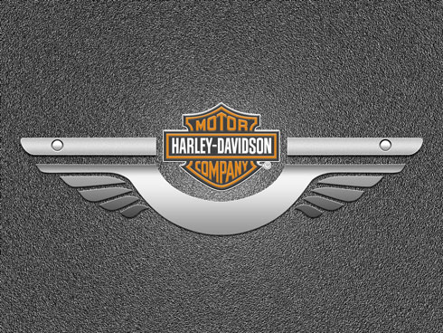 Обои с логотипом «Harley Davidson» *