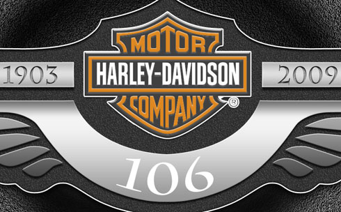 Обои с логотипом «Harley Davidson» *