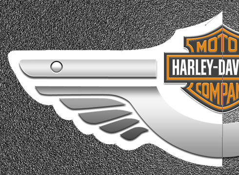 Обои с логотипом «Harley Davidson» *