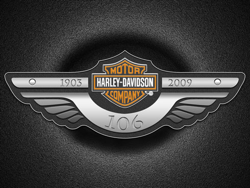 Обои с логотипом «Harley Davidson» *