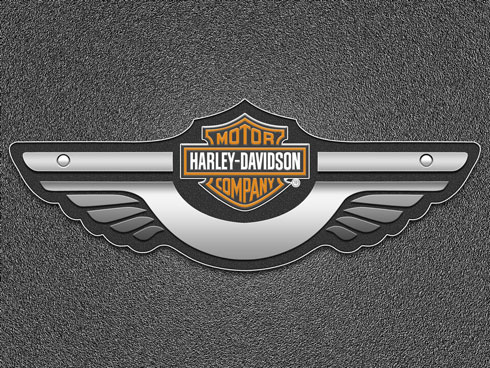 Обои с логотипом «Harley Davidson» *