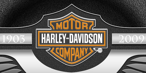 Обои с логотипом «Harley Davidson» *