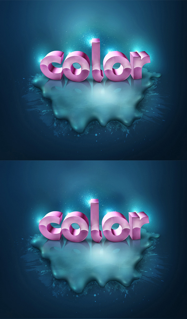 3D текст c фантастическими цветами — Часть II
