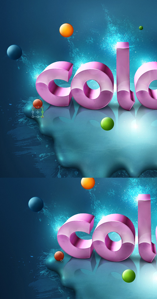3D текст c фантастическими цветами — Часть II